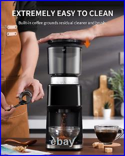 Conical Burr Coffee Grinder for Espresso with Precision Timer, Touchscreen Adjus