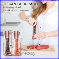 Copper Stainless Steel Salt and Pepper Grinder Set Manual Himalayan Pink Salt Mi