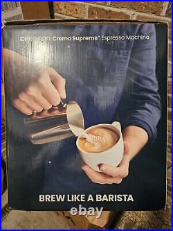 Crema Supreme Espresso Machine with Conical Burr Grinder and Steam Wand 30 Stngs