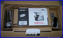 Deni Commercial Meat Grinder Model 3500 Black/Silver Stainless withManual New