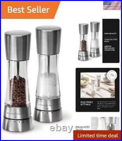 Derwent Salt and Pepper Grinder Set Stainless Steel Mills Include Gift Box