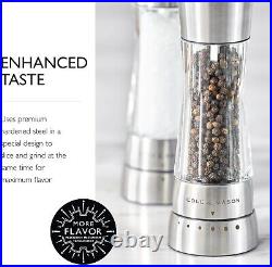 Derwent Salt and Pepper Grinder Set Stainless Steel Mills Include Gift Box