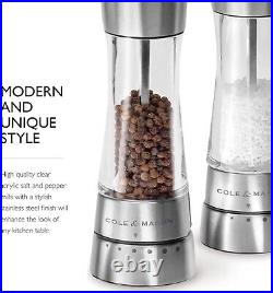 Derwent Salt and Pepper Grinder Set Stainless Steel Mills Include Gift Box