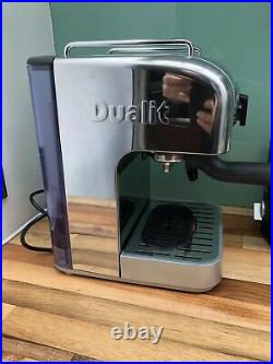 Dualit 3-in-1 Coffee Maker Machine, Chrome, Cappuccino, Espresso Boxed & Grinder