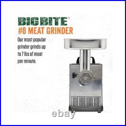 Durable Stainless Steel Grinder. 5HP, 7lbs/min Capacity for Fast Results Durable Stainless Steel Grinder. 5HP, 7lbs/min Capacity for Fast Results