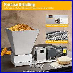 Electric 4L Grain Mill Stainless Steel Grinder Crusher Two-roller Mill 60W 75RPM