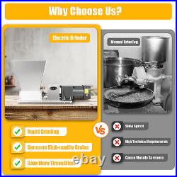 Electric 4L Grain Mill Stainless Steel Grinder Crusher Two-roller Mill 60W 75RPM