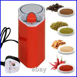 Electric Bean & Dry Coffee Grinder Mixer Crusher Red With Clear LID 150w