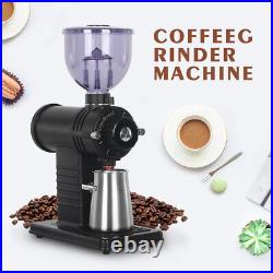 Electric Coffee Grinder Stainless Steel 60mm Flat Burr 250g Bean Hopper 110-240V