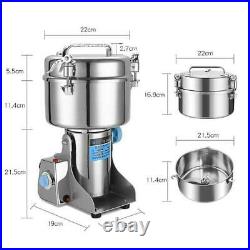 Electric Commercial Herb Grinder Stainless Steel Powder Machine Crusher 2500G
