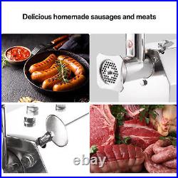 Electric Commercial Meat Grinder 1100W Sausage Stuffer Stainless Steel