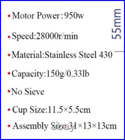 Electric Grain 150g Stainless Steel High Speed Grinder Powder Machine 110V US