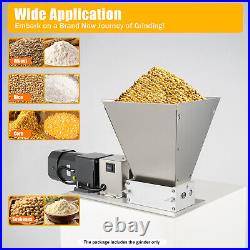 Electric Grain Grinder, Stainless Steel Grain Mill Barley Grinder Malt Crusher
