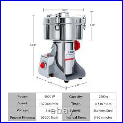 Electric Grain Mill Dry Grinder Herb Cereal Mill Flour Powder Machine Comminutor
