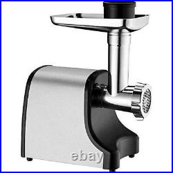 Electric Meat Grinder 300W Stainless Steel Sausage Attachments 2 Cutting Plates