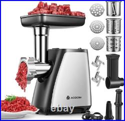 Electric Meat Grinder 4-in-1 2800W Max, Blades & Sausage Kit, Stainless Steel