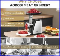 Electric Meat Grinder 4-in-1 2800W Max, Blades & Sausage Kit, Stainless Steel