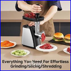 Electric Meat Grinder 4-in-1 2800W Max, Blades & Sausage Kit, Stainless Steel