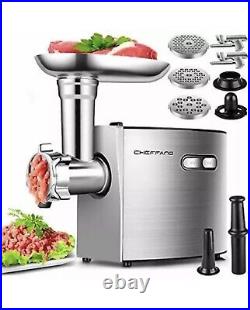 Electric Meat Grinder, CHEFFANO Stainless Steel Meat Mincer Sausage Stuffer, 260