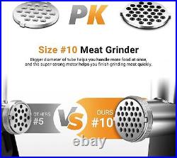 Electric Meat Grinder Heavy Duty Stainless Steel Meat Mincer Sausage New 3000w