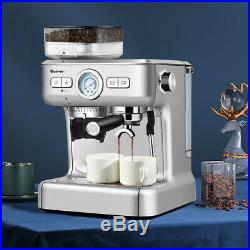 Espresso Cappucino Machine Coffee Maker Stainless Steel with Grinder & Steam Wand