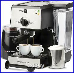 Espresso Machine Coffee Maker Bundle Grinder Stainless Steel Cup Cappuccino