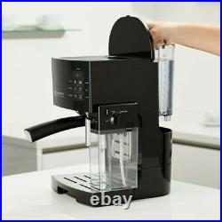 Espresso Machine Latte Cappuccino Maker 19Bar Milk Steamer & Coffee Bean Grinder