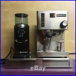 Espresso Machine Maker Rancilio Silvia M & Rocky doserless Grinder with Base