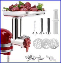 Food Grinder Attachment for KitchenAid Mixers, Stainless Steel Dishwasher Safe