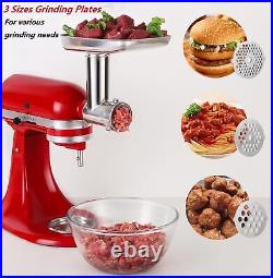 Food Grinder Attachment for KitchenAid Mixers, Stainless Steel Dishwasher Safe