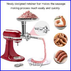 For Kitchenaid Stand Mixer Pasta Roller Cutter Maker Meat Grinder Attachment Set