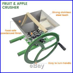 Fruit and Apple Crusher 7L Stainless Steel Manual Juicer Grinder Fruit Scratter