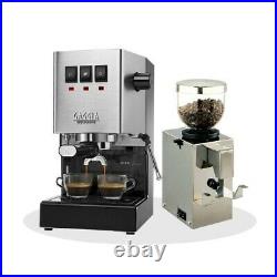 Gaggia Classic Pro Espresso Machine Stainless Steel + Optional Grinder choice
