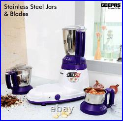 Geepas 3-in-1 Wet Dry Grinder Indian Mixer Blender Curry Spices Coconut Milling