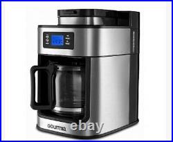 Gourmia GCM470 Coffee Maker with Built-in Grinder Beans or Pre-Ground