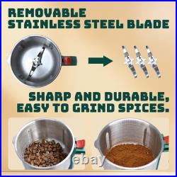 Grain Grinde For Kitchen, Electric Spice Grinders Comes With 3 Removable Stain