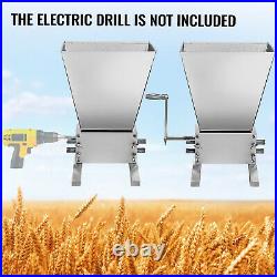 Grain Mill Barley Grinder Malt Crusher 3 Roller Barley Silver Food Industry