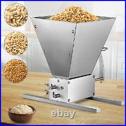 Grain Mill Barley Grinder Malt Crusher 3 Roller Barley Silver Food Industry