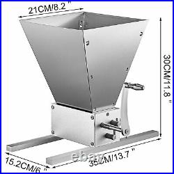 Grain Mill Barley Grinder Malt Crusher 3 Roller Barley Silver Food Industry