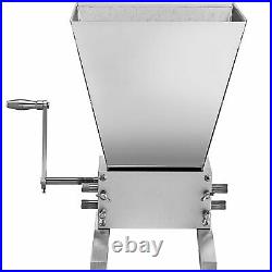 Grain Mill Barley Grinder Malt Crusher 3 Roller Barley Silver Food Industry