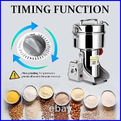 Grain Mill Grinder 1000G High Speed Food Grain Mill Stainless Steel Seeds Flour