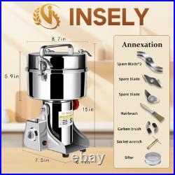 Grain Mill Grinder 2000g High Speed Food Grain Mill Stainless Steel Seeds Flo Grain Mill Grinder 2000g High Speed Food Grain Mill Stainless Steel Seeds Flo