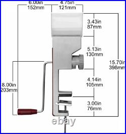 Grain Mill Wheat Flour Grinder, Stainless Steel Metal Burrs (Deluxe Grain Mill)