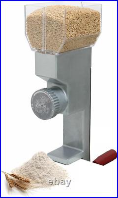 Grain Mill Wheat Flour Grinder, Stainless Steel Metal Burrs (Deluxe Grain Mill)