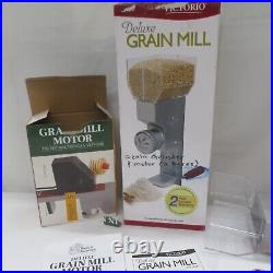 Grain Mill Wheat Flour Grinder, Stainless Steel With Electric Motor Attachment