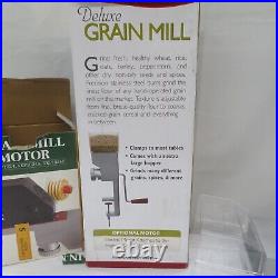 Grain Mill Wheat Flour Grinder, Stainless Steel With Electric Motor Attachment