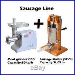 Hakka 3L/7LB 5-7 Pound Sausage Stuffer And #12 Powerful Meat Grinder (G50+ST-V3)