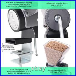 Hand Crank Grain Mill Wheat Flour Grinder, Stainless Steel Metal Burrs The G