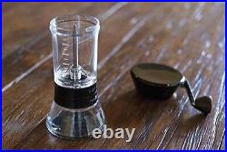 Handground Precision Manual Coffee Grinder Conical Ceramic Burr Mill  Black