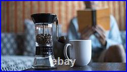 Handground Precision Manual Coffee Grinder Conical Ceramic Burr Mill  Black